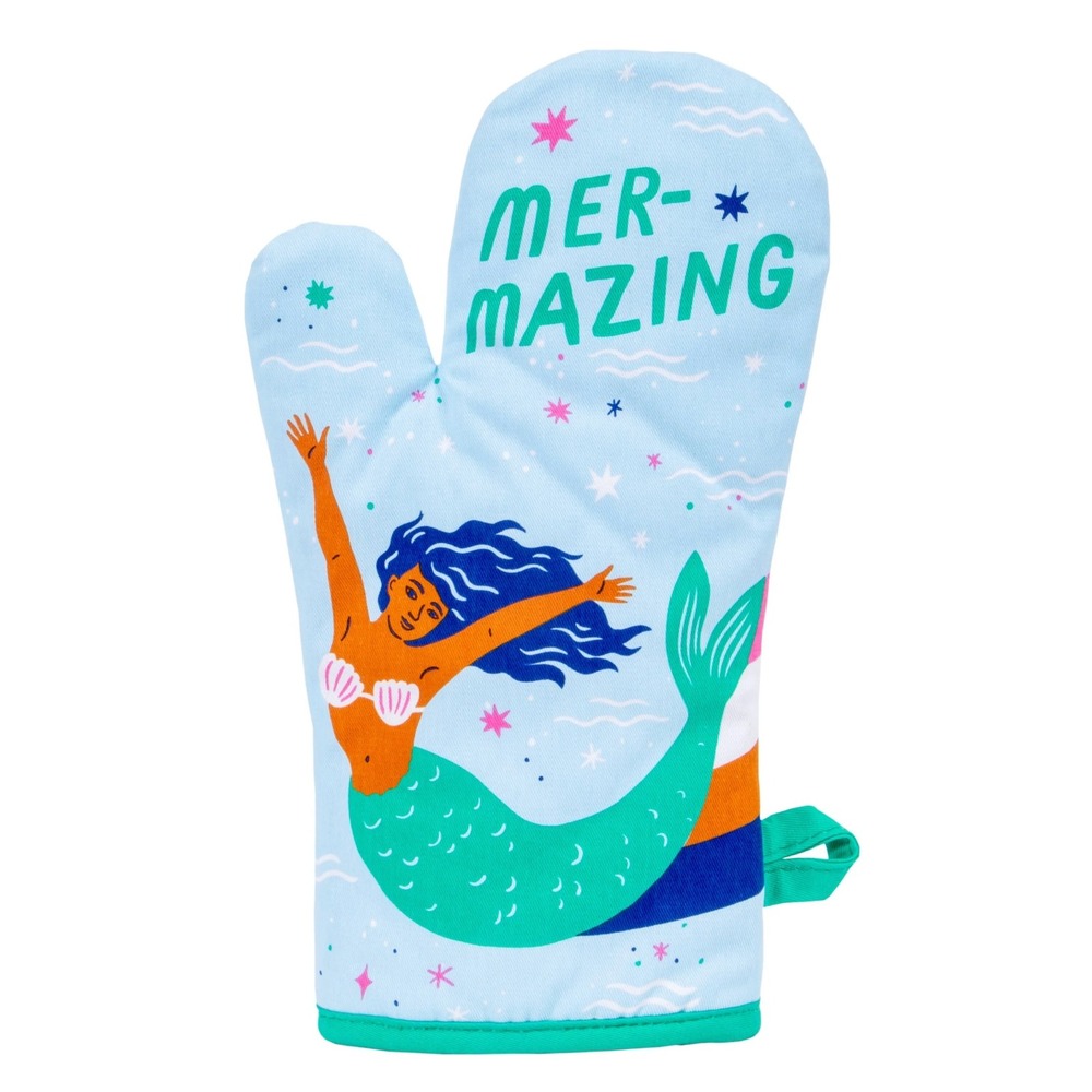 Blue Q Oven Mitt OS Blue NEW Mer-Mazing Mermaid Cotton Super-Insulated WW133